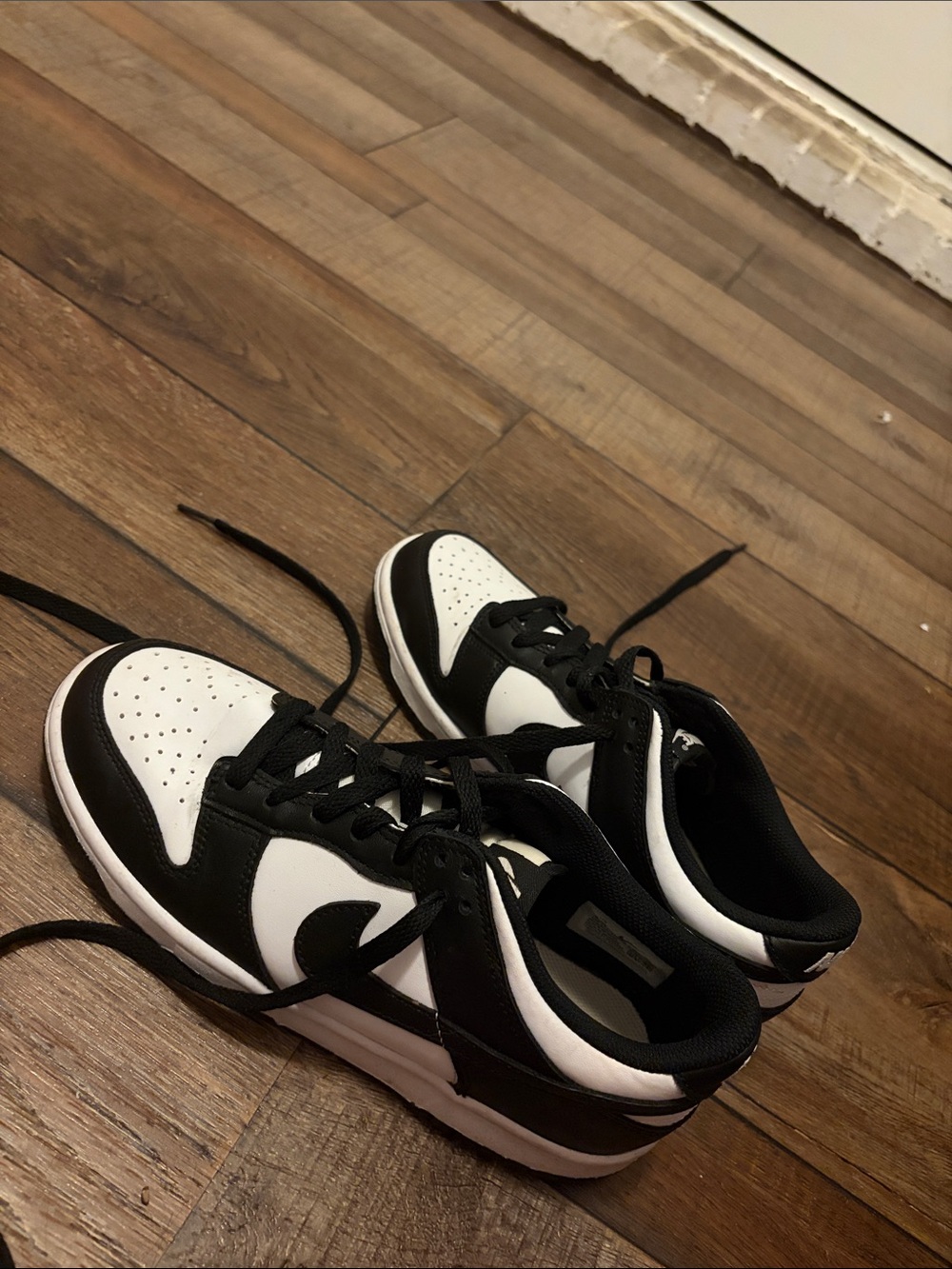 Nike Kids Black and White Low-Top Sneakers